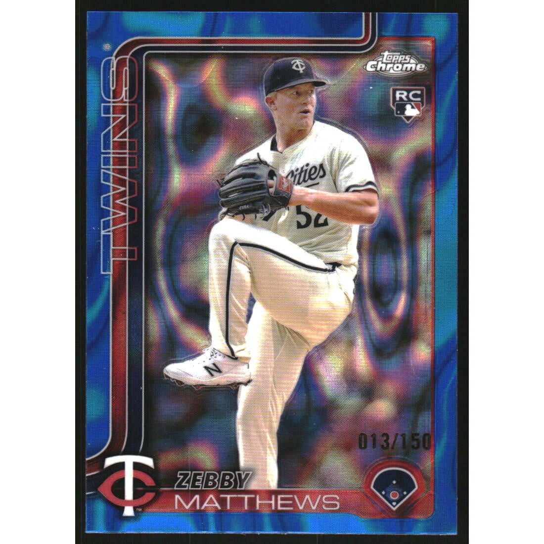 2025 Topps Chrome Blue Lava Refractors #277 Zebby Matthews
