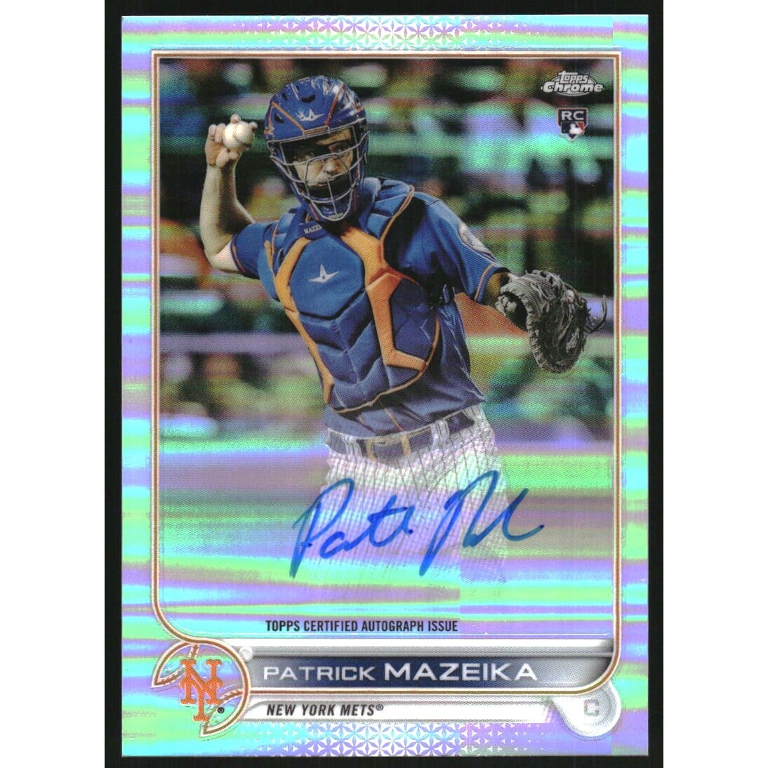 2022 Topps Chrome Rookie Autographs Refractors #RAPM Patrick Mazeika