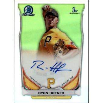 2014 Bowman Chrome Prospect Autographs Refractors #BCAPRHA Ryan Hafner