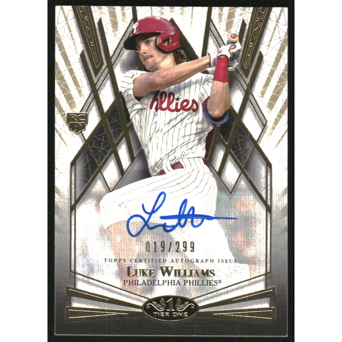 2022 Topps Tier One Break Out Autographs #BOALWI Luke Williams/299