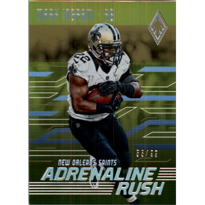 2016 Panini Phoenix Adrenaline Rush Yellow #ARMI Mark Ingram. rookie card picture