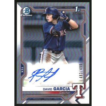2021 Bowman Chrome Prospect Autographs Refractors #CPADGA David Garcia