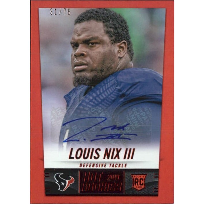 2014 Panini Hot Rookies Rookie Signatures Red #401 Louis Nix III/75. rookie card picture
