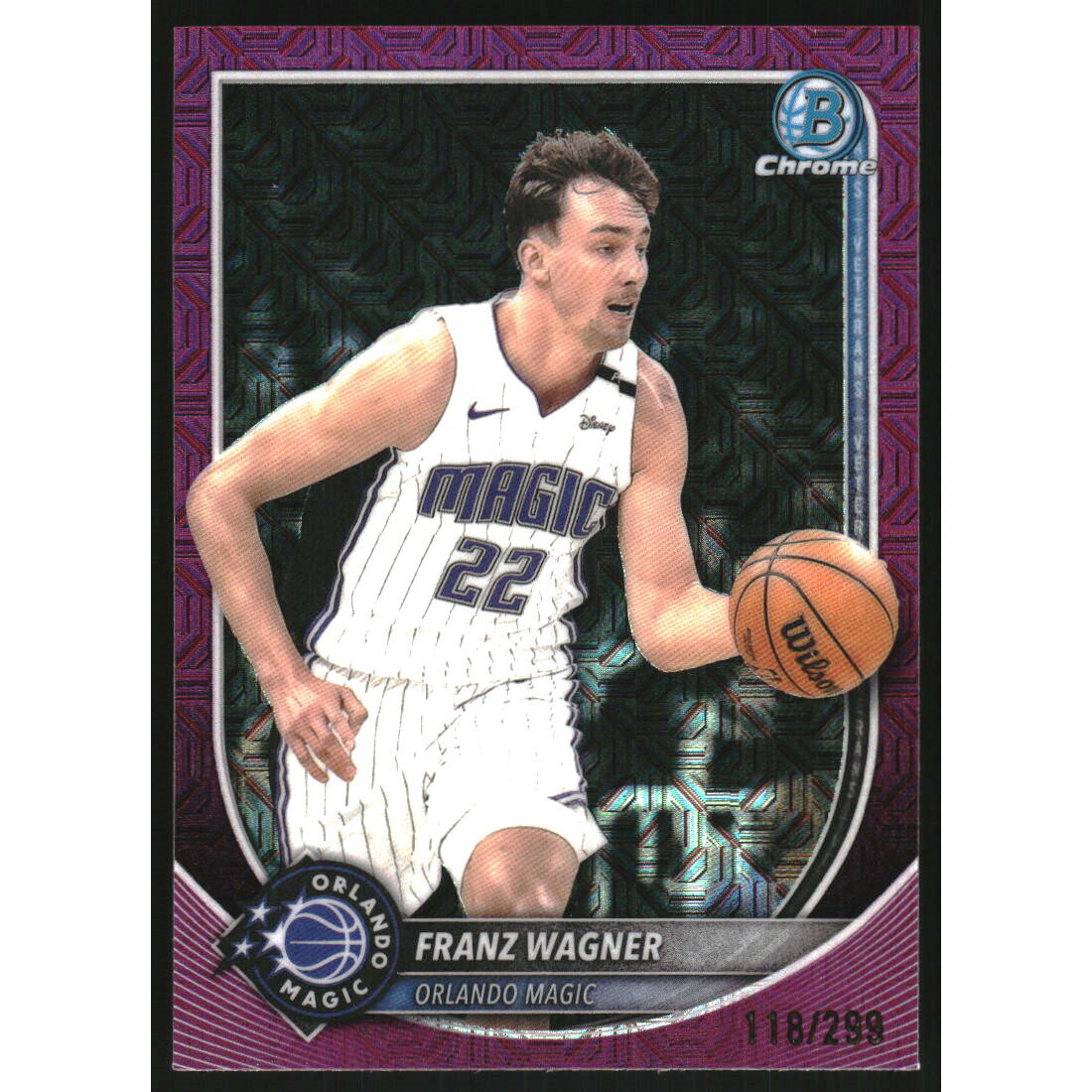 2025-26 Bowman Chrome Fuchsia Mojo Refractors #BCV95 Franz Wagner