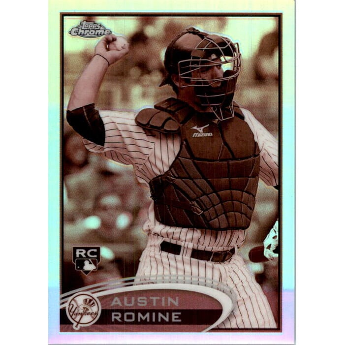2012 Topps Chrome Sepia Refractors #156 Austin Romine. rookie card picture
