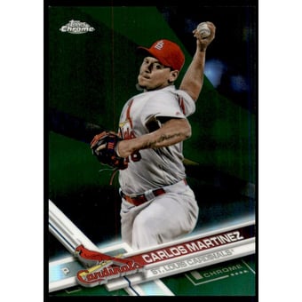 2017 Topps Chrome Green Refractors #46 Carlos Martinez