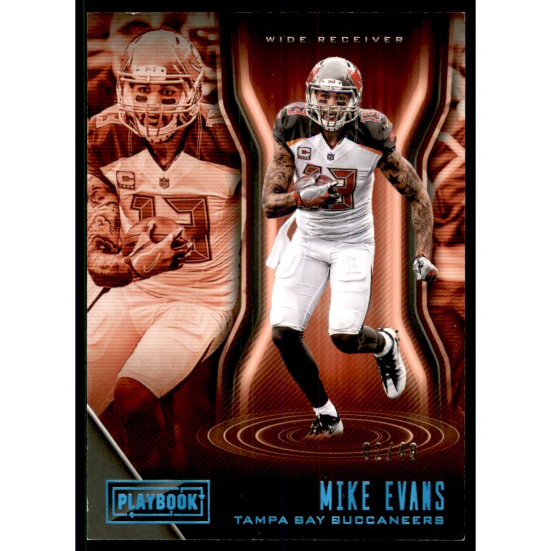 2018 Panini Playbook Platinum #88 Mike Evans. rookie card picture