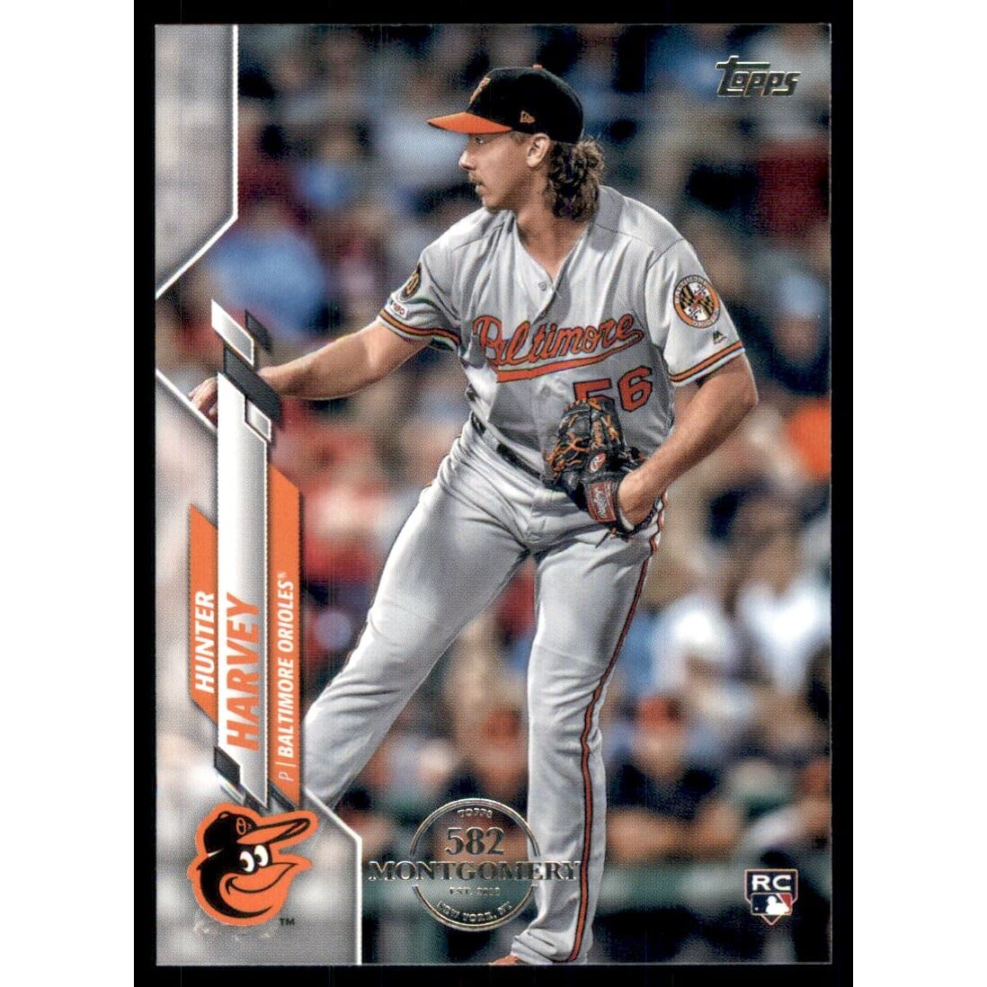2020 Topps Factory Set 582 Montgomery Club #364 Hunter Harvey. rookie card picture
