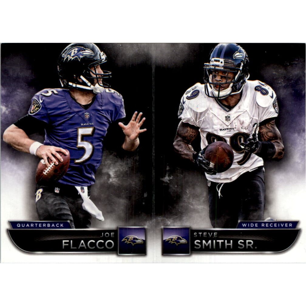 2015 Panini Playbook Platinum #28 Joe Flacco/Steve Smith. rookie card picture