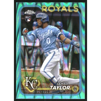 2024 Topps Chrome Aqua RayWave Refractors #243 Samad Taylor