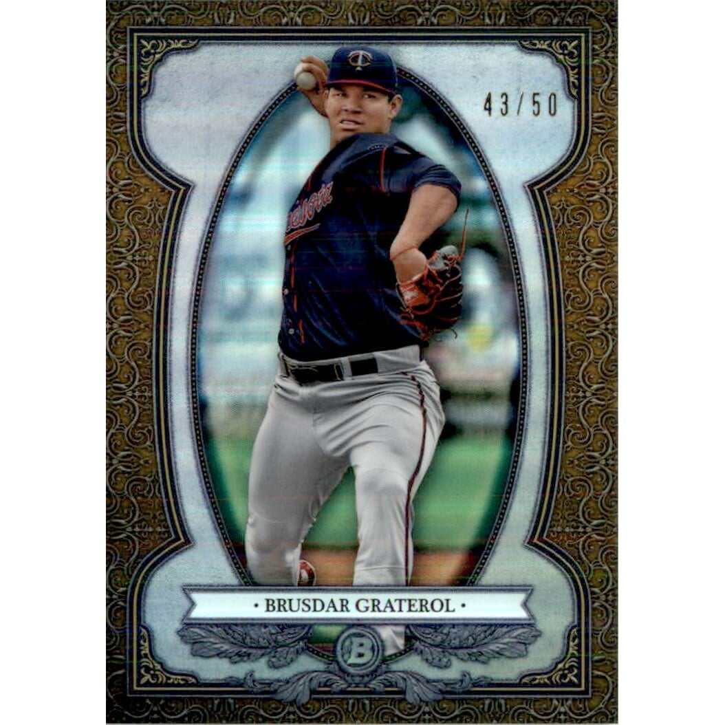 2019 Bowman Chrome Bowman Sterling Continuity Gold Refractors #BS3 Brusdar Graterol. rookie card picture