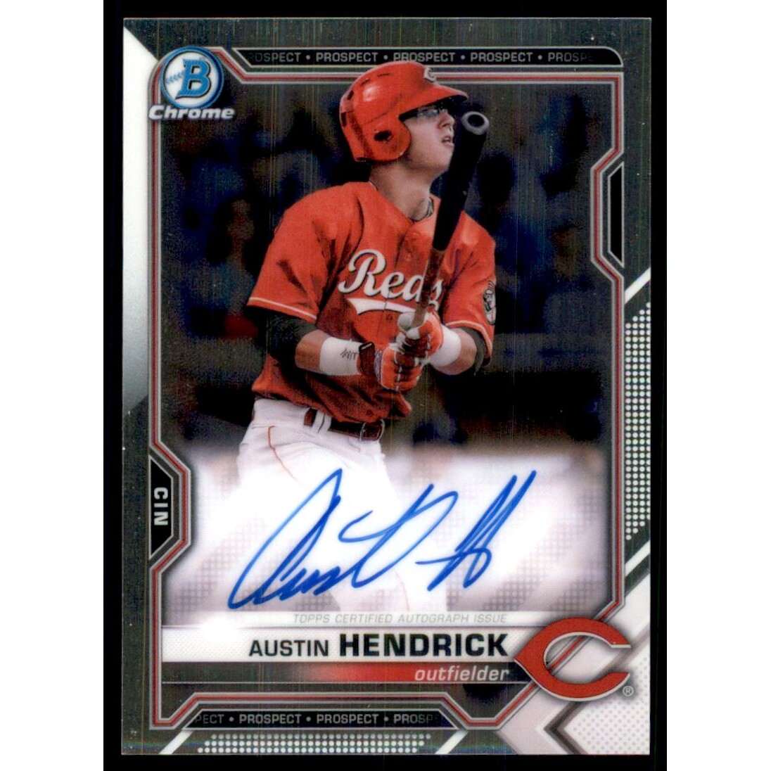 2021 Bowman Chrome Prospect Autographs #CPAAH Austin Hendrick