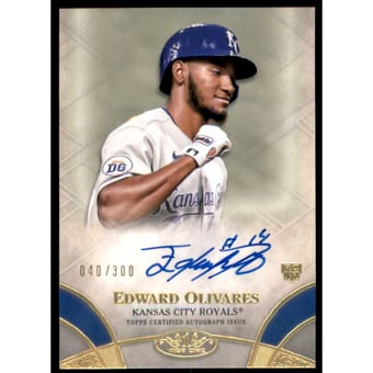 2021 Topps Tier One Break Out Autographs #BOAEO Edward Olivares/300