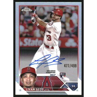 2023 Topps Chrome Rookie Autographs Refractors #RALSO Livan Soto