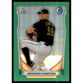 2014 Bowman Chrome Prospects Green Refractors #BCP81 Brandon Cumpton