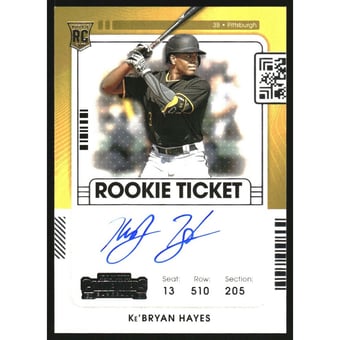 2021 Panini Contenders #140 Ke'Bryan Hayes AU RC