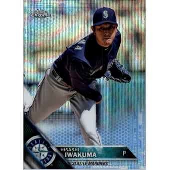 2016 Topps Chrome Blue Wave Refractors #61 Hisashi Iwakuma