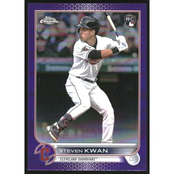 2022 Topps Chrome Update Purple Refractors #USC85 Steven Kwan