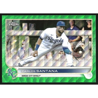 2022 Topps Chrome Green Wave Refractors #143 Carlos Santana
