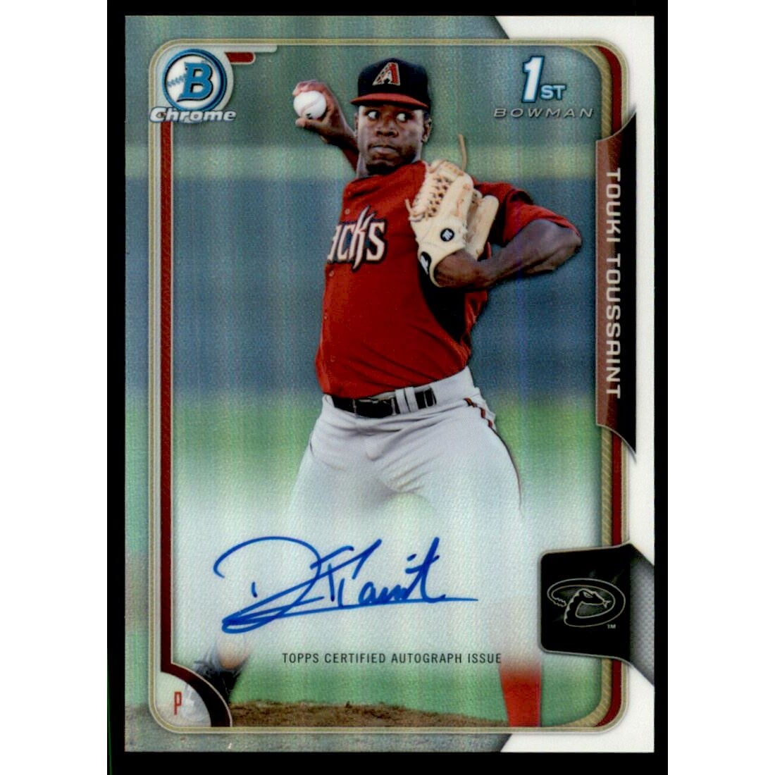 2015 Bowman Chrome Prospect Autographs Refractors #BCAPTT Touki Toussaint