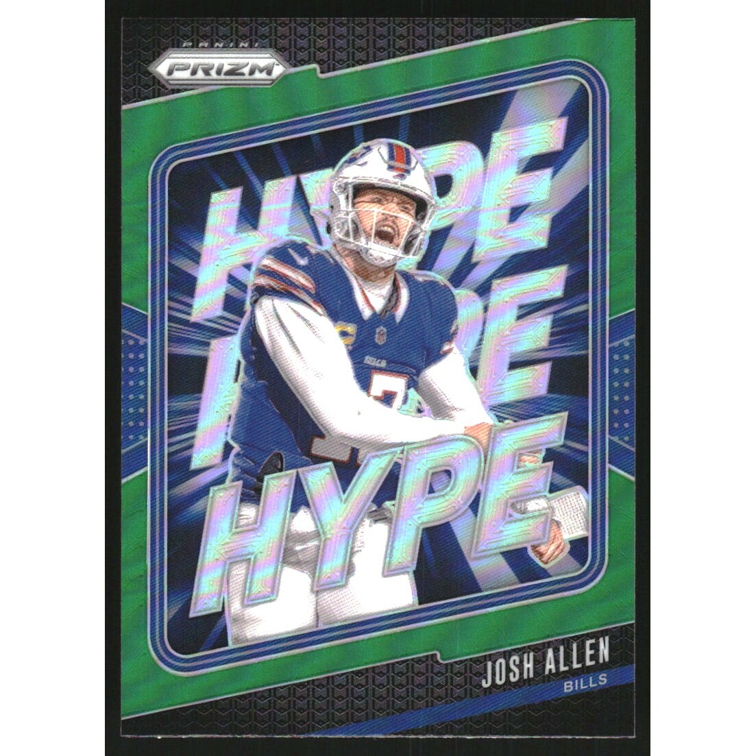 2024 Panini Prizm Hype Prizms Green #13 Josh Allen. rookie card picture