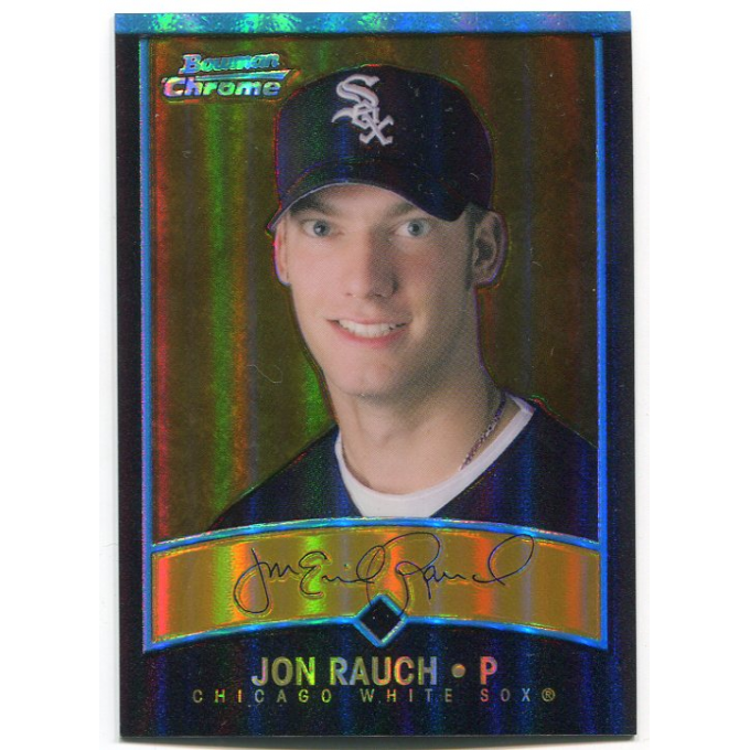2001 Bowman Chrome Gold Refractors #250 Jon Rauch. rookie card picture