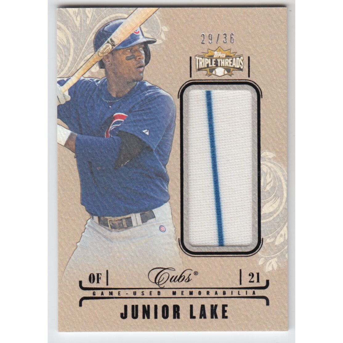 2014 Topps Triple Threads Unity Relics #UJRJL1 Junior Lake. rookie card picture