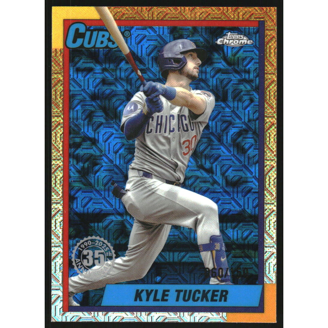 2025 Topps Update '90 Topps Silver Pack Chrome Blue Refractors #U90C21 Kyle Tucker