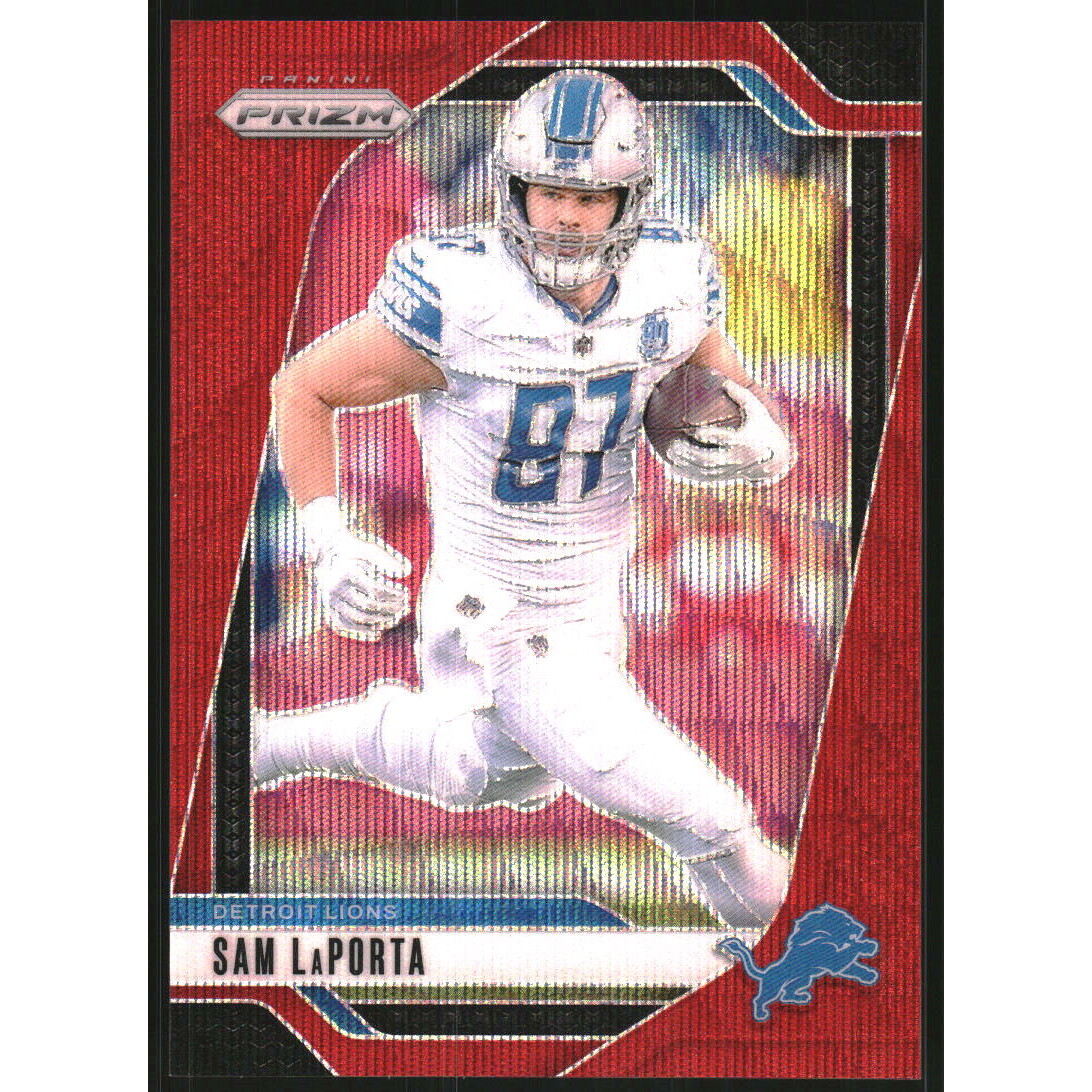 2024 Panini Prizm Prizms Red Wave #96 Sam LaPorta