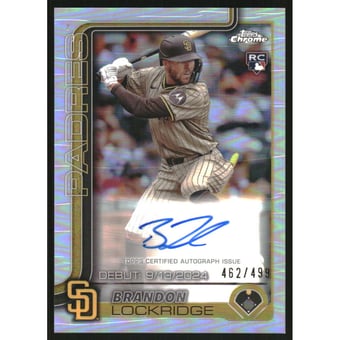 2025 Topps Chrome Update Rookie Debut Autographs Refractors #CRDABL Brandon Lockridge