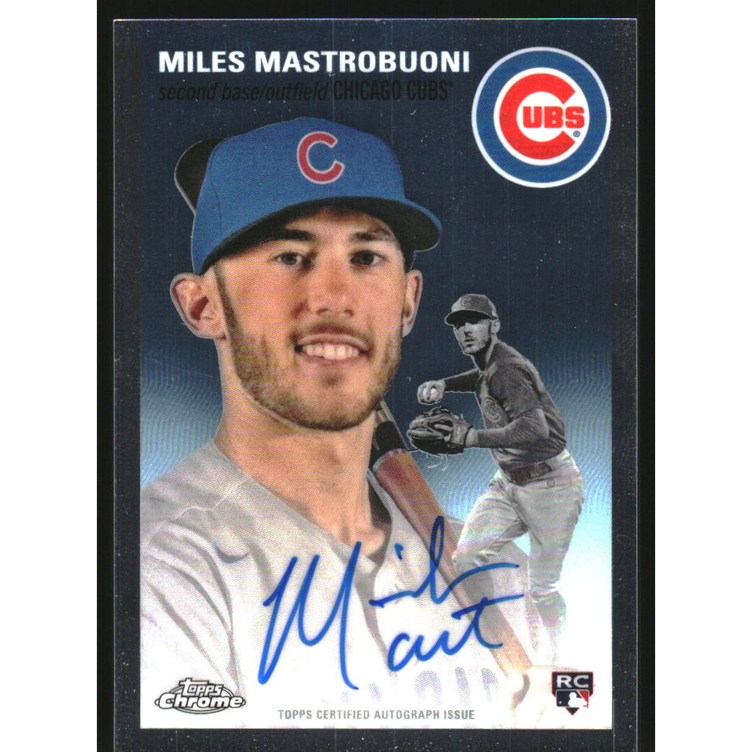 2023 Topps Chrome Platinum Anniversary Autographs #CPAMMA Miles Mastrobuoni. rookie card picture