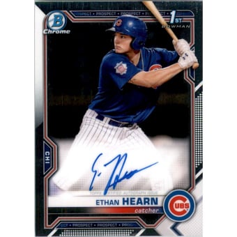 2021 Bowman Chrome Prospect Autographs #CPAEH Ethan Hearn