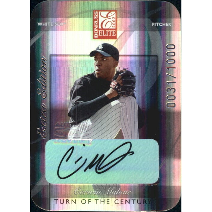 2002 Donruss Elite Turn of the Century Autographs #255 Corwin Malone/100*