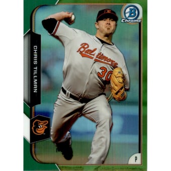 2015 Bowman Chrome Green Refractors #122 Chris Tillman