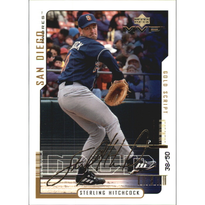 2000 Upper Deck MVP Gold Script #132 Sterling Hitchcock. rookie card picture