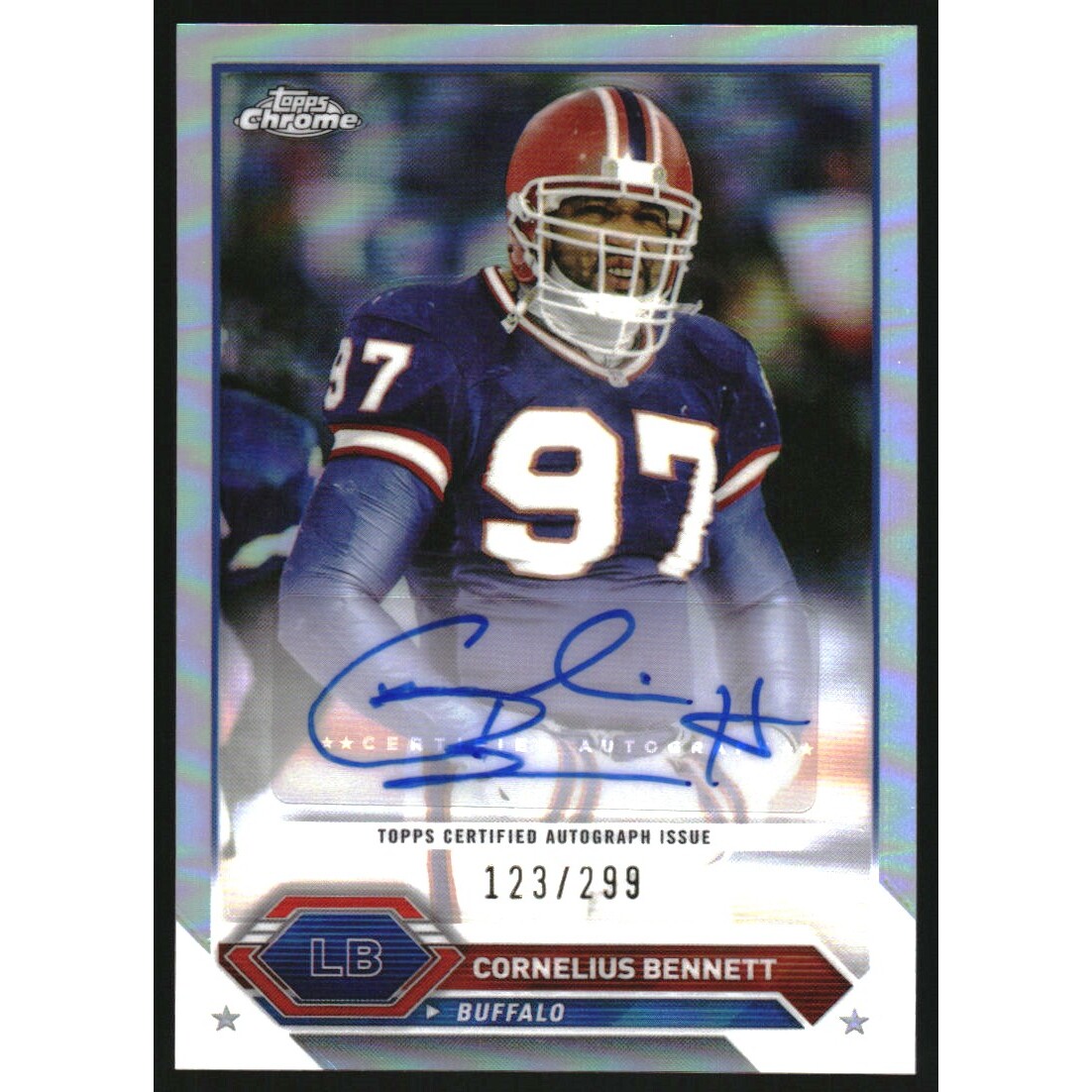 2023 Topps Composite Chrome Autographs Refractors #TCACB Cornelius Bennett