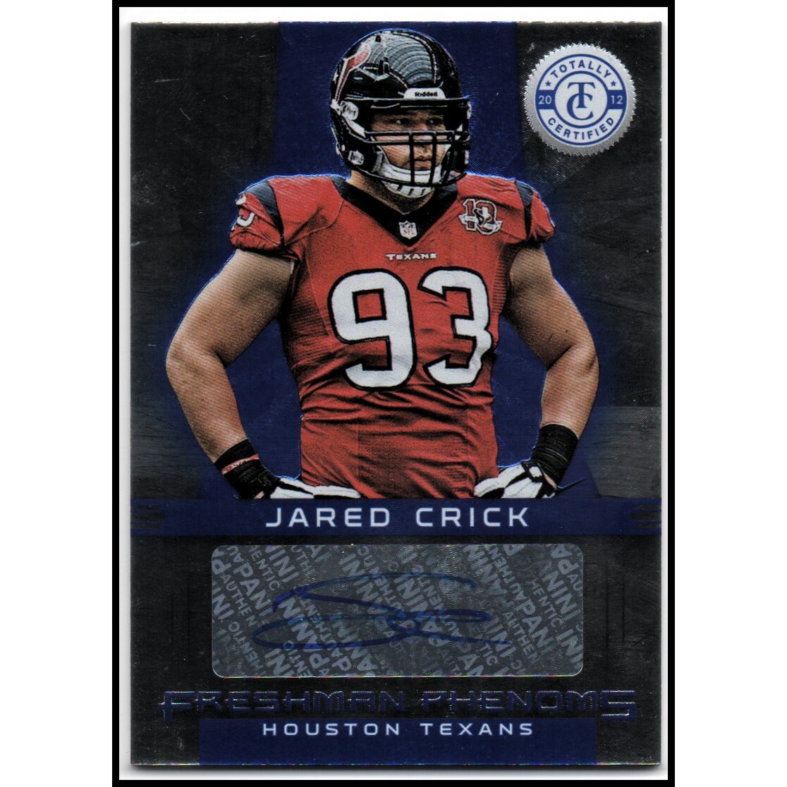 2012 Totally Certified Blue #136 Jared Crick AU/99