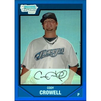 2007 Bowman Chrome Draft Draft Picks Blue Refractors #BDPP1 Cody Crowell