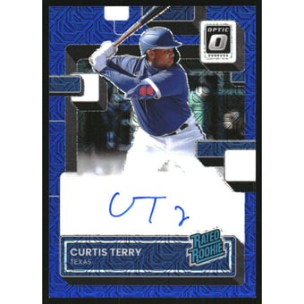 2022 Donruss Optic Rated Rookies Signatures Blue Mojo #54 Curtis Terry/99
