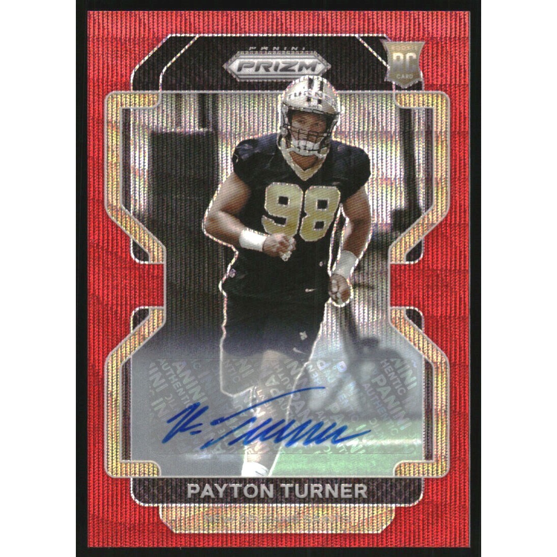 2021 Panini Prizm Rookie Autographs Prizms Red Wave #379 Payton Turner