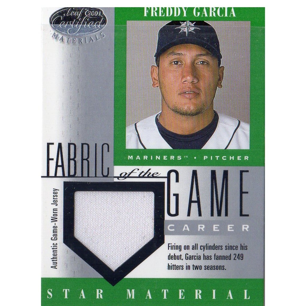 2001 Leaf Certified Materials Fabric of the Game #79CR Freddy Garcia/249