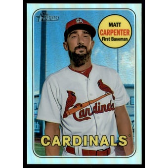 2018 Topps Heritage Chrome Refractors #THC18 Matt Carpenter