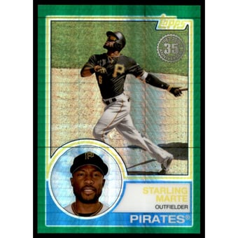 2018 Topps '83 Topps Silver Pack Chrome Green Refractors #140 Starling Marte