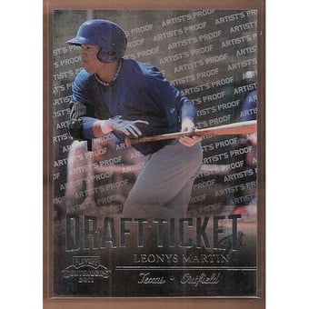 2011 Playoff Contenders Draft Ticket Artist's Proof #DT94 Leonys Martin