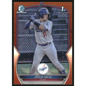 2023 Bowman Chrome Prospects Orange Refractors #BCP187 Jesus Galiz