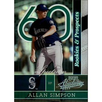 2002 Absolute Memorabilia Spectrum #180 Allan Simpson RP