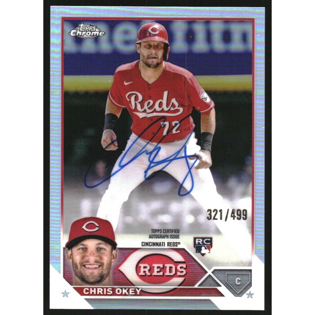 2023 Topps Chrome Update Rookie Autographs Refractors #RACOK Chris Okey. rookie card picture