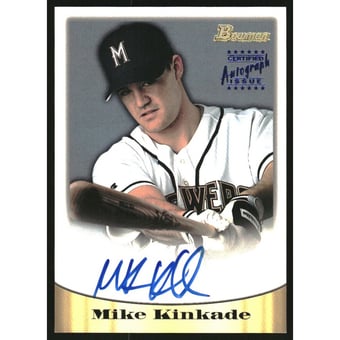 1998 Bowman Certified Blue Autographs #38 Mike Kinkade