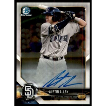 2018 Bowman Chrome Prospect Autographs #BCPAAAL Austin Allen