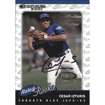 2002 Donruss Rookies Recollection Autographs #26 Cesar Izturis 01 DN/45